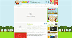 Desktop Screenshot of earlyshakespeare.com